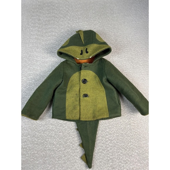 Little Goodall Other - Little Goodall Coat Toddler 4 Green Wool Dinosaur Costume Hooded Tail‎ Spikes